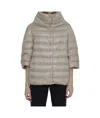 Herno Down Jacket In Nylon In Neutral