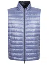 Herno Light Blue Nylon Reversible Jacket In Blue