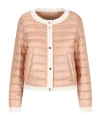 Herno Matte Trim Quilted Short Jacket In Nude