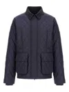 Herno Jacket In Nylon Chamonix And Waxed Tech Cotton In Blue