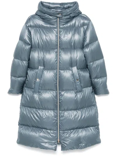 Herno Quilted Down Coat In Blue