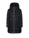 Herno Quilted Down Coat With Oversized Hood In Black
