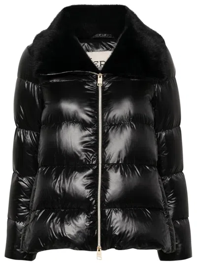 Herno Quilted Down Coat With Premium Duck Down Lining In Black