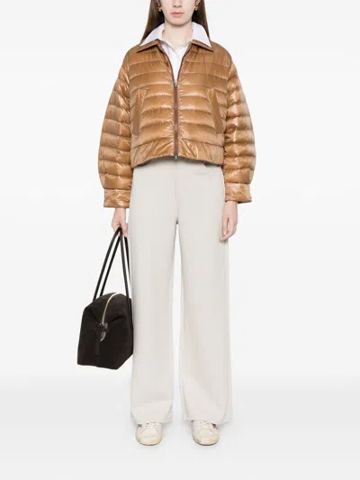 Herno Quilted Down Down Jacket In Burgundy