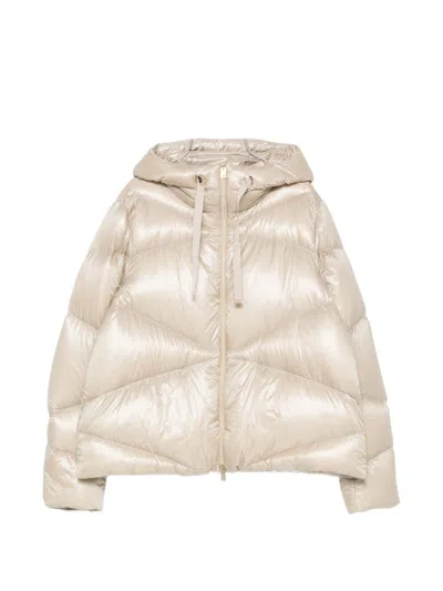Herno Quilted Down Down Jacket In Beige