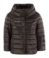 Herno Mini Cape With Jewelled Sleeves In Brown
