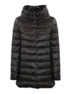 Herno Quilted Down Jacket Amelia In Dark Brown