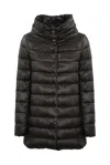 Herno Quilted Down Jacket Amelia In Fondente