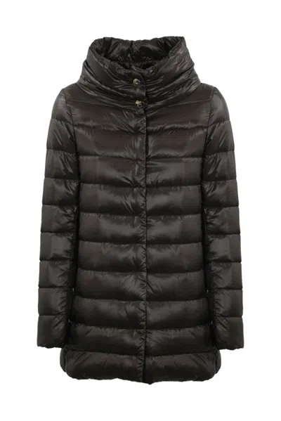 Herno Quilted Down Jacket Amelia In Elephant