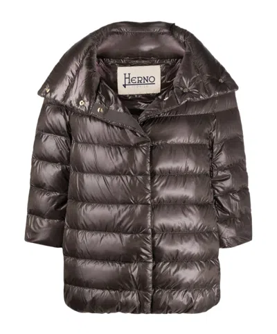 Herno Quilted Down Jacket In Black
