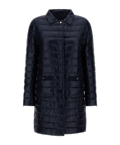Herno Quilted Down Jacket In Blue