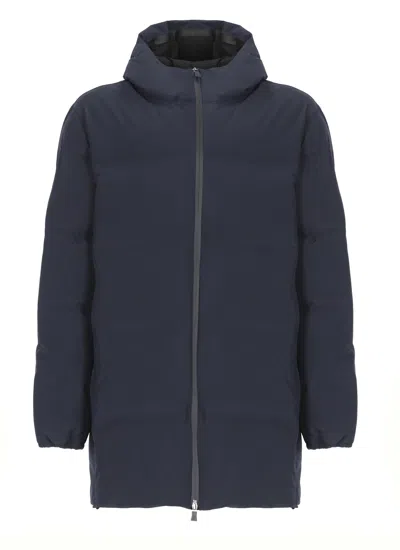 Herno Quilted Down Jacket In Blue