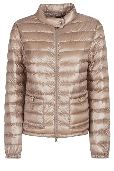 Herno Quilted Down Jacket In Brown