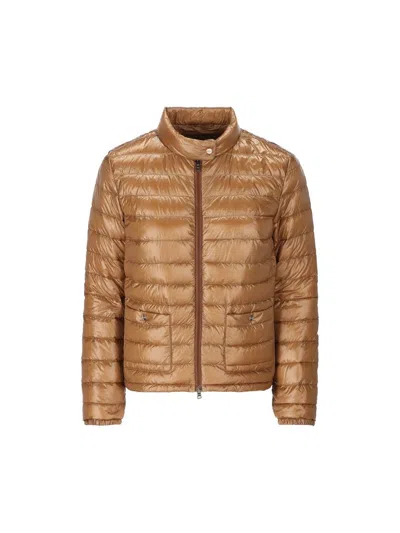 Herno Quilted Down Jacket In Brown