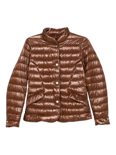 Herno Quilted Down Jacket In Brown