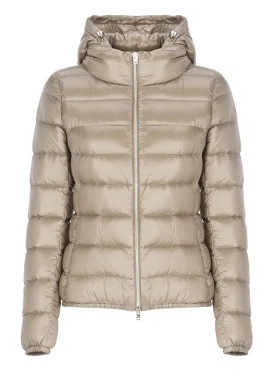 Herno Quilted Down Jacket In Brown