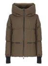 Herno Quilted Down Jacket With Hood And Pockets In Brown