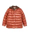 Herno Quilted Down Jacket In Orange