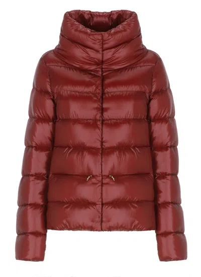 Herno Quilted Down Jacket In Burgundy