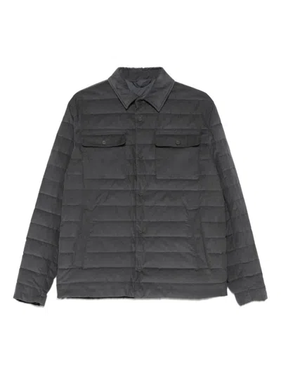 Herno Quilted Down Jacket In Gray