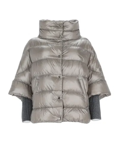 Herno Quilted Down Jacket In Gray