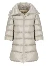 Herno Grey Cleofe Midi Down Jacket In Grey