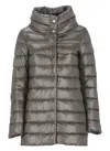 Herno Grey 200 G Ultralight Nylon Amilia Coat In Gray