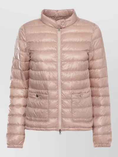 Herno Quilted Down Jacket High Neck Pockets In Neutral