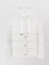 Herno Quilted Cape Jacket High Collar In White