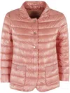 Herno Boxy Fit Quilted Puffer Jacket In Pink