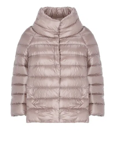 Herno Quilted Down Jacket In Pink