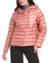 Herno Quilted Padded Jacket With Belted Waist In Pink