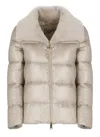 Herno Quilted Padded Multi-color Sports Jacket With Asymmetrical Zip Closure In Neutral