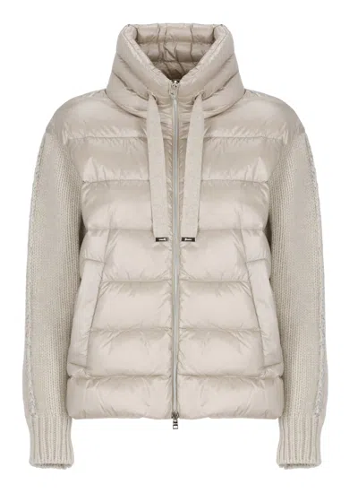 Herno Quilted Down Jacket In Gray