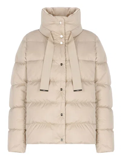 Herno Quilted Down Jacket In Brown