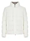 Herno Bomber Jacket In Arendelle And Faux Fur In White