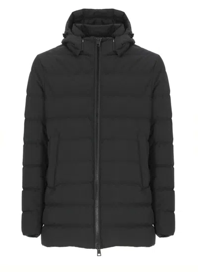 HERNO QUILTED DOWN JACKET WITH ADJUSTABLE HOOD AND BUTTONED POCKETS