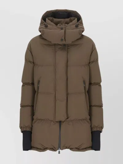 HERNO QUILTED DOWN JACKET WITH HOOD AND VENTS