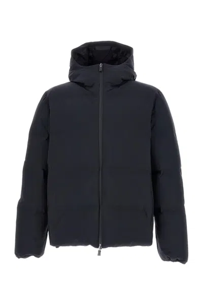 Herno Quilted Down Jacket With Hood In Black