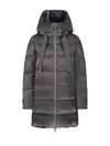 Herno Quilted Down Jacket With Oversized Hood In Gray