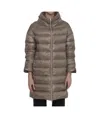 Herno Quilted Down Long Jacket In Gray