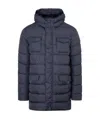 Herno L Eskimo Hooded Nylon Down Jacket In Blue