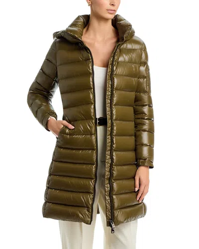 Herno Quilted Down Puffer Coat In Army Green
