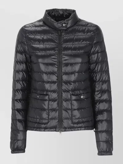 Herno Quilted Down Puffer Jacket High Neck In Black