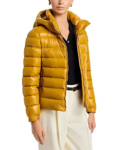 Herno Quilted Down Puffer Jacket In Yellow