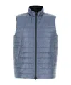 Herno Light Blue Nylon Reversible Jacket In Gray