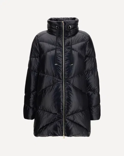 Herno Quilted Drawstring Down Jacket In Black