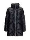 Herno Quilted Glossy High Collar Polyamide Down Jacket In Black