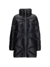Herno Quilted Drawstring-hood Jacket In Black