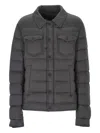 Herno Padded Chest Pocket Long Sleeve Jacket In Gray